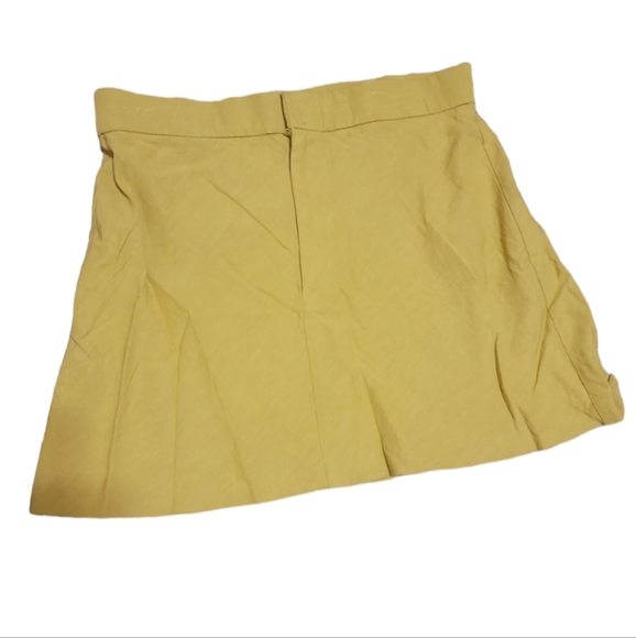 Zara size large yellow high rise waist mini skirt - Picture 2 of 3